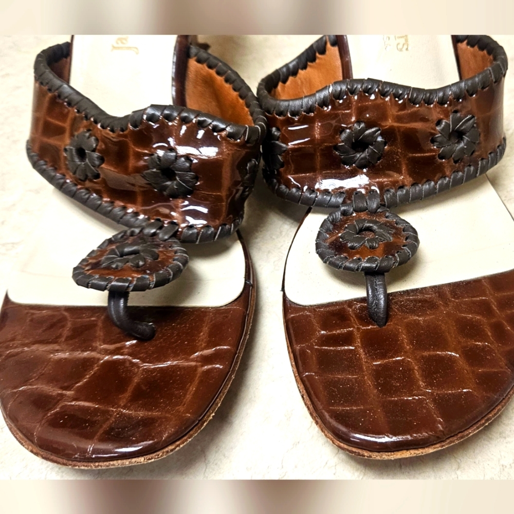 Jack Roger's wedge sandals, size 10.5, brown